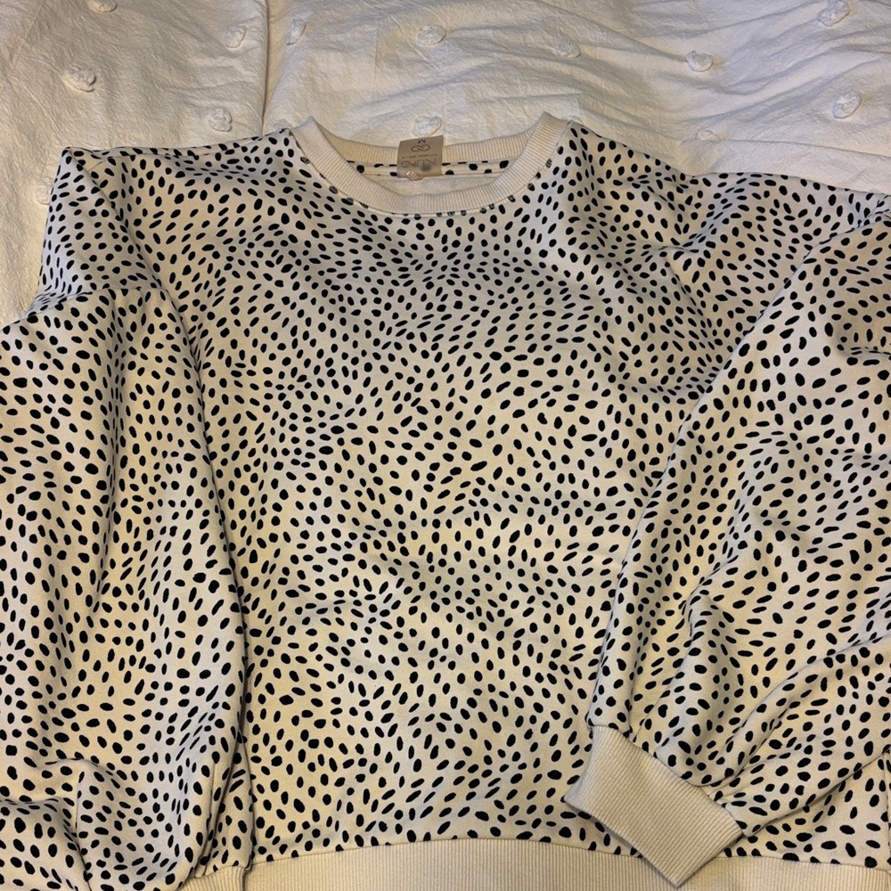 CALIA by Carrie Underwood Black and White Patterned Sweatshirt